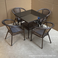 Combinaison chaise et table en métal, moderne et simple, pour extérieur, jardin, terrasse, balcon, loisirs, en plein air, imperméable