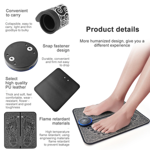 Taşınabilir Ev Tipi Katlanabilir Ayak Titreşimli Masaj Matı Elektrikli Ayak Masaj Aleti PU Deri 8 Mod ve 19 Yoğunluk Seviyesi ile - Product Image 4