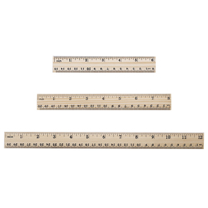 Règle en bois 15cm à 30cm Aide pédagogique Règle sur mesure Règle en bois à double échelle - Product Image 6