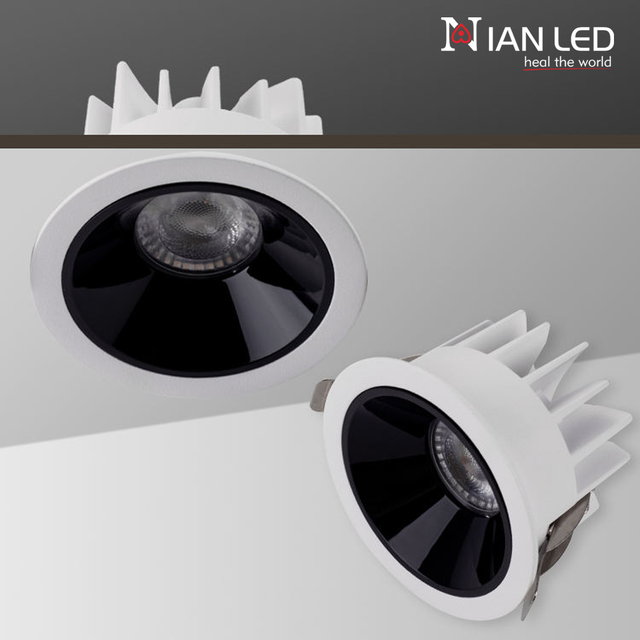 IAN LIGHTING 12W 18W 25W 30W 40W 50W Modern Indoor Anti Glare Wide Angle Aluminium Led Recessed Light Downlight