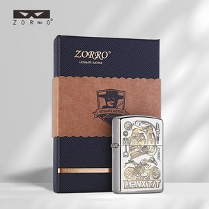 ZORRO/Zorro Z91 DIY-022 Briquet <span class=keywords><strong>de</strong></span> <span class=keywords><strong>moto</strong></span> en laiton nickelé blanc haute vitesse coupe-vent, cadeau haut <span class=keywords><strong>de</strong></span> gamme, best-seller <span class=keywords><strong>TikTok</strong></span> Kuaishou - Product Image 4