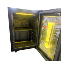 SC21 Logo personnalisé Mini réfrigérateur Compact boisson énergétique et refroidisseur de chocolat avec lumière LED porte en verre et contrôle mécanique de la température