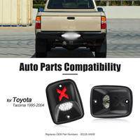 Feux de plaque d'immatriculation LED X Style à lentille fumée pour hayon, clignotants, pour Toyota Tacoma 1995-2004, double blanc et rouge, paire de 2 pièces