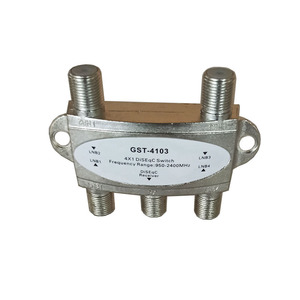 Commutateur <span class=keywords><strong>satellite</strong></span> professionnel 4-en-1 <span class=keywords><strong>DiSEqC</strong></span> 2.0 pour configurations multi-LNB - Sélecteur de signal 4 entrées 1 sortie - Product Image 4