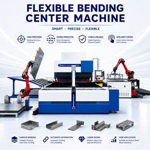 Máquina de Plegado Flexible CNC, Prensa Plegadora Automática para Láminas Metálicas, Equipo Industrial de Alta Precisión - Product Image 1