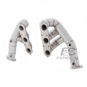 Colector de escape SS304 para Porsche 987 2.9 2008-2012, tubo de bajada de alto flujo con <span class=keywords><strong>aislamiento</strong></span> térmico, mejora de potencia, ajuste directo - Product Image 3