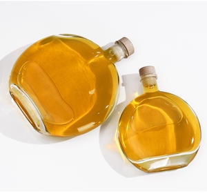 Logo personnalisé 250ML 500ML Bouteilles en verre vides rondes et plates pour whisky blanc spiritueux fruits vin tequila et brandy - Product Image 4