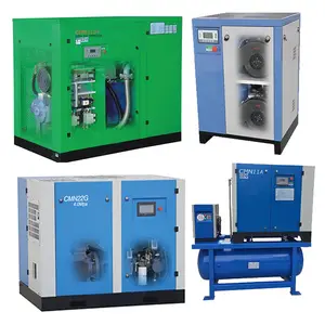 7.5kw 10hp small stationary screw air cooling PM Compressor with tank (SCR10PM2)