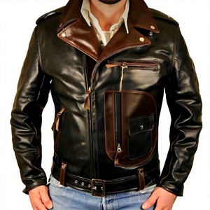 Chaqueta de Cuero Personalizable Unisex Estilo Racer con Cuello Mao, Logotipo Frontal, Resistente al Viento e Impermeable, con Cierre de Cremallera, para Invierno - Product Image 6