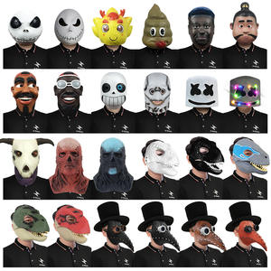 Série 2 de coiffes sur mesure pour <span class=keywords><strong>le</strong></span> cinéma et la télévision, masque de bal masqué pour diffusion en direct transfrontalière, accessoires de farce pour fête d'Halloween - Product Image 1