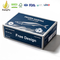 Boîte d'emballage personnalisée Xiangyu 5KG pour poisson-hareng congelé, carton ondulé imprimé pour la transformation du poisson et la distribution d'aliments surgelés