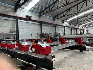 โต๊ะตัดพลาสม่า CNC ขนาดเล็กพร้อมรางนำทาง - เครื่องตัดพลาสม่า CNC แบบพกพาแขนคู่ 1500x3000 - Product Image 4