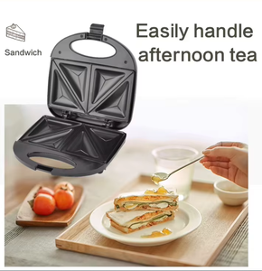 Máquina para Hacer Sándwiches y Waffles Eléctrica con Sellado en Caliente, Superficie Antiadherente, 2 Rebanadas, Uso Doméstico, Multifuncional, para Desayuno - Product Image 2