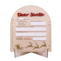 MD141CH1460 Dear Santa Dry Erase Sign Madera Acrílico Regalo de Nochebuena, Milestone Photo Prop para niños Niños