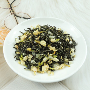 Thé en vrac saveur mixte : thé vert, fleurs de <span class=keywords><strong>jasmin</strong></span> et pêche blanche, aux fruits naturels séchés, fourni directement par l'usine - Product Image 1