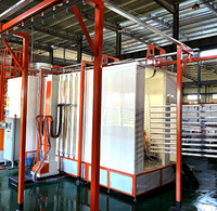 Ligne de peinture en poudre entièrement automatique personnalisée avec contrôle PLC pour la peinture en poudre de l'aluminium et de l'acier