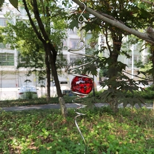 Carillon à vent à prix d'usine, boule de décoration avec queue en spirale, stabilisateur de mouvement, décoration suspendue pour <span class=keywords><strong>jardin</strong></span> extérieur - Product Image 2