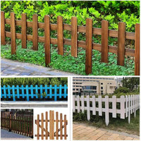 Paneles de Cerca de Madera para Jardín, con Punta en Pico, Carbonizados, Anticorrosivos, de 62x35 cm, para Jardín de Flores de Villa, Venta al Por Mayor