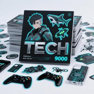 Etiquetas Adhesivas de Vinilo o PVC Transparente Fluorescente Luminoso, Personalizadas, Impresión de Etiquetas que Brillan en la Oscuridad - Product Image 6