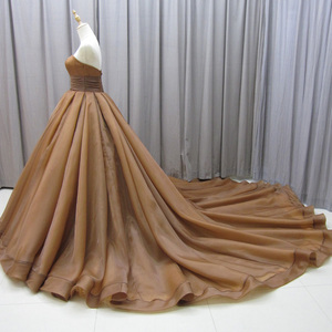 Robe de soirée longue en satin à épaules dénudées, robe de bal, robe de mariée, robe de fiançailles MZ0006 - Product Image 5