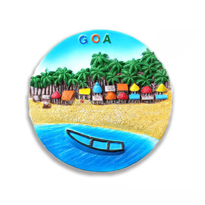 Souvenirs indios de los Ghats Occidentales Ref imán playa de GOA India Polyresin imán de nevera - Product Image 1