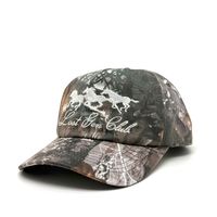 Casquette de baseball en coton camouflage jungle personnalisée, motif animalier brodé, style chasse western