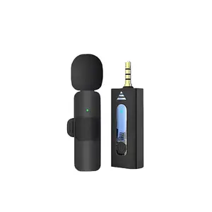 Plug-Play Wireless Lapel Microphone K35 Pro Dual Wireless Microphone 3.5mm Jack Noise Cancelling