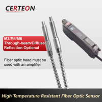Tête de capteur optique à faisceau diffus quartz haute température M3 M4 M6 350°C capteur à fibre