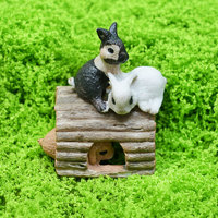 Grenzüberschreitende Simulations-PVC-Tiermodell-Ornamente: Kleine Shar-Pei-Hunde, Katzen und Hasen – Verspielte Tierfiguren für die Muttertagsdekoration