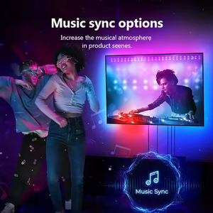 <span class=keywords><strong>Boîte</strong></span> <span class=keywords><strong>de</strong></span> synchronisation <span class=keywords><strong>de</strong></span> rétroéclairage TV à immersion <span class=keywords><strong>de</strong></span> 3.8 mètres Synchronisation <span class=keywords><strong>de</strong></span> bande LED intelligente RGBIC avec musique et contrôle d'application vocale pour TV 55-65 pouces - Product Image 5