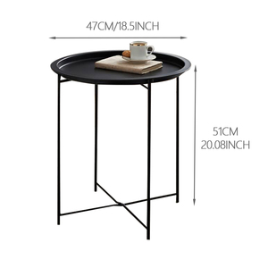<span class=keywords><strong>Table</strong></span> d'appoint en métal <span class=keywords><strong>Table</strong></span> de canapé ronde Plateau amovible Balcon terrasse jardin, <span class=keywords><strong>Table</strong></span> pliante en métal bon marché, <span class=keywords><strong>Table</strong></span> basse - Product Image 4