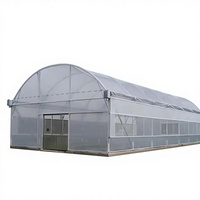 Serre tunnel agricole économique de 30 x 8 mètres, serre portable pour l'élevage d'escargots, fournisseur de serres commerciales au Ghana