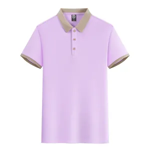 Commercio all'ingrosso 210g POLO in tessuto a maniche corte a maniche corte con colletto colorato largo alla moda - Product Image 5