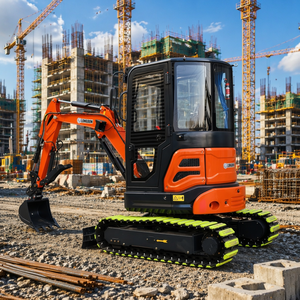 Mini-excavatrice sur chenilles hydraulique de 3,5 tonnes certifiée EPA CE, petite pelle pour travaux de construction, aménagement paysager et déplacement de terre - Product Image 4