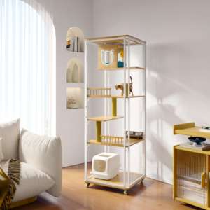 Villa mobile personnalisée à plusieurs étages mobilier durable pour animaux de compagnie avec motif animal <span class=keywords><strong>en</strong></span> bois massif fabriqué <span class=keywords><strong>en</strong></span> métal pour <span class=keywords><strong>lapin</strong></span> vivant - Product Image 3