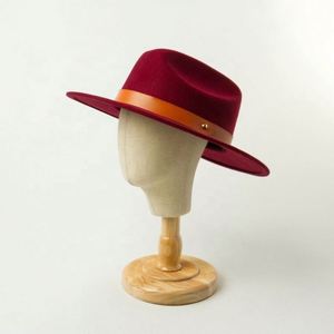 Nuevo Sombrero Fedora de Fieltro de Lana con Decoración de Cuero Estilo Vaquero para Niños y Niñas - Product Image 4