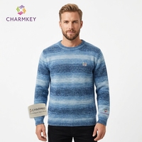 CHARMKEY Cotton Acrylic Blended Cake Yarn Long Distance Gradient Space Dyed Yarn Hand Knitting Yarn for Shawl Blanket