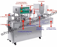 Machine d'emballage de liquide machine à sceller les gobelets pour houmous d'eau gelée de yaourt