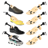 Embauchoir en bois de pin réglable pour chaussures plates, à talons et habillées, pour ajuster la longueur et la largeur S M L