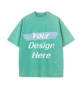 Y2K Vintage de gran tamaño lavado con ácido camisetas para hombres y mujeres 100% algodón de punto estampado gráfico Casual Streetwear Tops - Product Image 1