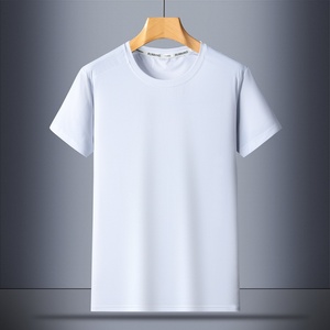 T-shirt d'été à manches courtes en soie glacée pour hommes de <span class=keywords><strong>grande</strong></span> <span class=keywords><strong>taille</strong></span>, col élastique à séchage rapide, vêtements de sport d'extérieur tricotés anti-transpiration - Product Image 6