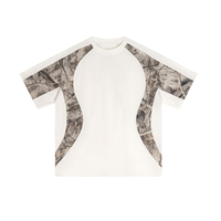 Leduo T-shirt à empiècements camouflage pour homme et femme, col ras du cou, manches courtes, décontracté, mode quotidienne, haut de rue