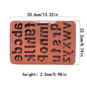 26 Cavities Alphabet Crayon Silicone Letter Mold for Making Chocolate <b>Cake</b> Biscuit Ice Cube Jelly Mousse Resin Concrete - Product Image 4