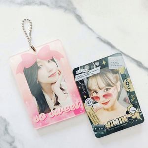 DIY INS Idol Photo Frame Sleeves Latest Style Acrylic <b>Card</b> <b>Holder</b> with Chain Kpop Frame Keychain for Credit <b>Card</b> Use - Product Image 6