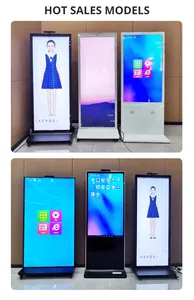 HUSHIDA Ultra ince Full Hd dokunmatik ekran Kiosk zemin ayakta reklam ekranı dijital Signages reklam oyuncuları