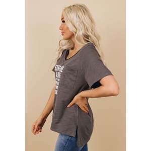 TD Life Quote t-shirt con scollo a V aderente da donna in cotone Slim Fit e Spandex taglie di alta qualità XS-5XL per l'estate - Product Image 2