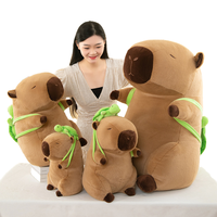 Peluche Capybara Personnalisée en Gros, Adorable Coussin en Forme de Cochon d'Eau avec Sac à Dos, Jouet en Peluche Doux, Cadeau pour Enfants