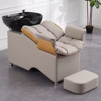 Fauteuil de lavage moderne avec bac en céramique pour salon de coiffure, chambre, salon, atelier - Pour le lavage des cheveux, haute qualité