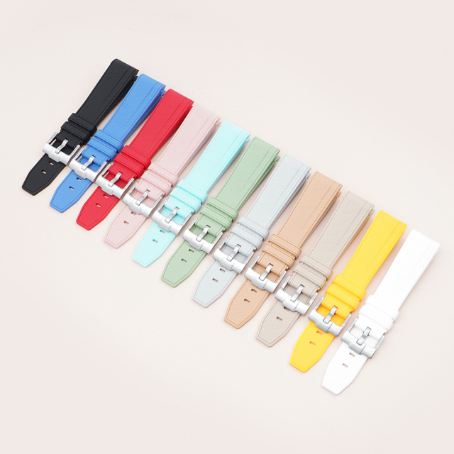 New Arrival 20mm Quick Release TPU Rubber Bracelet Bands Belts Diver Waterproof Silicone Breathable Women Watch Straps