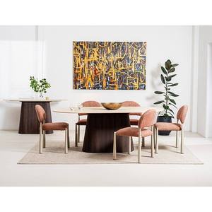 Nuovo Set Tavolo da Pranzo in Pietra Stile Francese Ovale Moderno per Piccoli Appartamenti con Sedie - Product Image 3